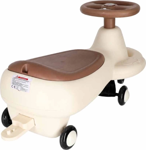 Stable four-wheel construction and low seat