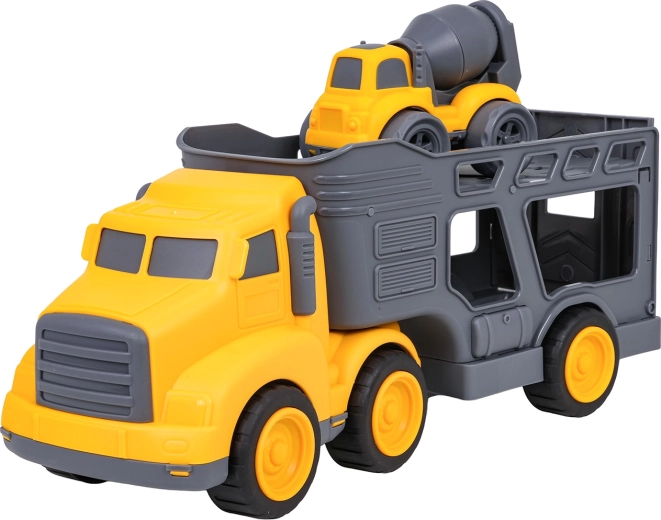Tow truck with detachable trailer