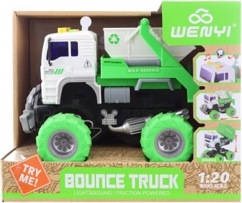 Battery-powered construction truck with big wheels
