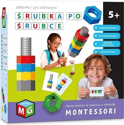 Montessori komplekts “Skrūvīti pa skrūvītei”
