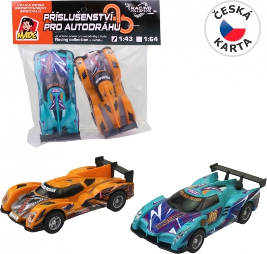 Rezerves mašīnītes autodrosei 1:43 – komplekts 2 gab.