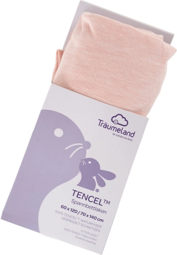 Träumeland Tencel uni Rose Smoke pieguļošais palags