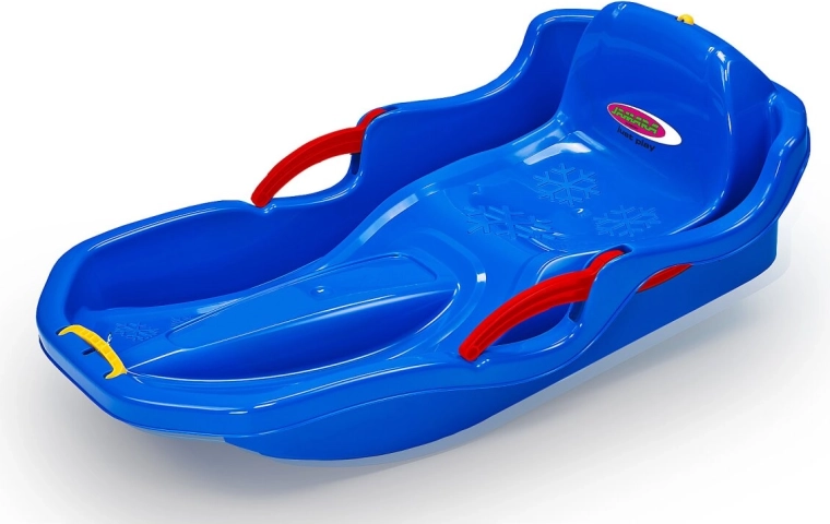 Snow Play Bob Comfort 80 cm zilas krāsas ar rokas bremzēm - 1 gabals