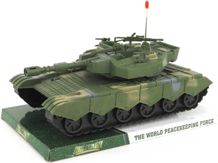 Plastmasas militārais tanks ar inerces piedziņu 32 cm - 1 gabals