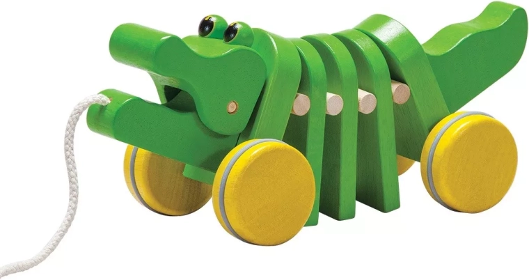 Dancing Crocodile PlanToys – wooden pull-along toy