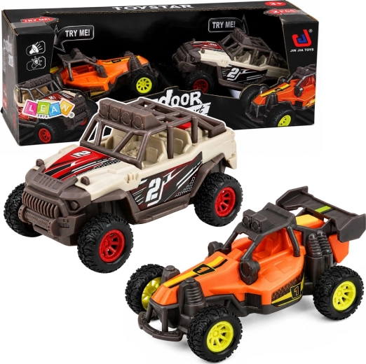 2 apvidus bagiju auto komplekts ar gaismām un skaņām, 14 cm