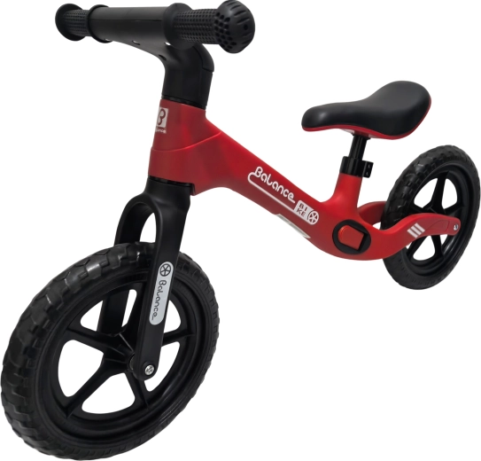 Balance Bike bērnu līdzsvara skrejritenis sarkani-melnā krāsā