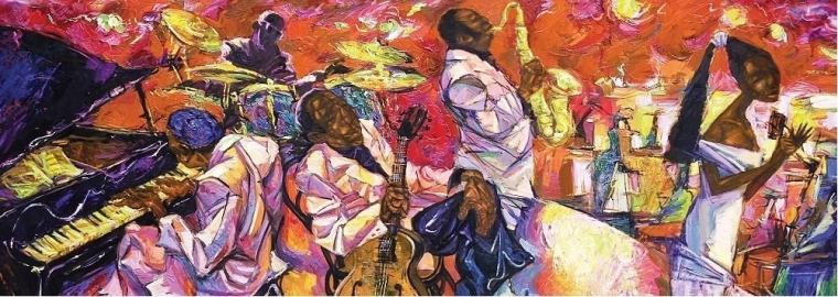 Panorāmas puzle ART PUZZLE Džeza krāsas 1000 gabaliņi