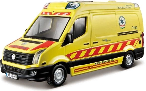 Metāla glābšanas dienestu transportlīdzekļi 1:50 – furgonu mikss (24 gab.) Bburago