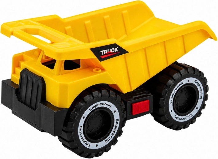 Dump truck with tipping bed and effects