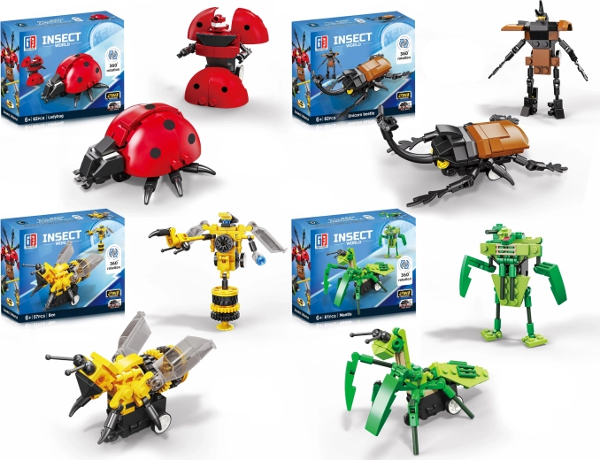 Pārveidojams robotisko kukaiņu konstruktors - 1 gabals