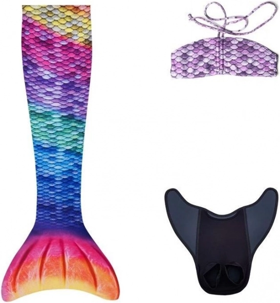 Varavīksnes nāras aste ar monospuru AQUARIS + bērnu bikini