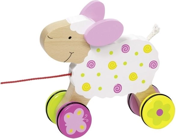 Wooden pull-along sheep Zuzka GOKI
