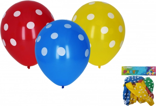 Baloni 30 cm ar punktiņiem – komplekts 10 gab.