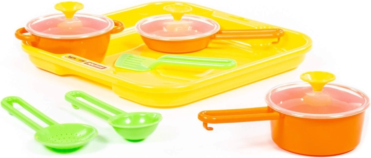 Colorful set for pretend cooking