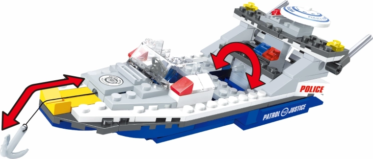 Police boat for adventurous play