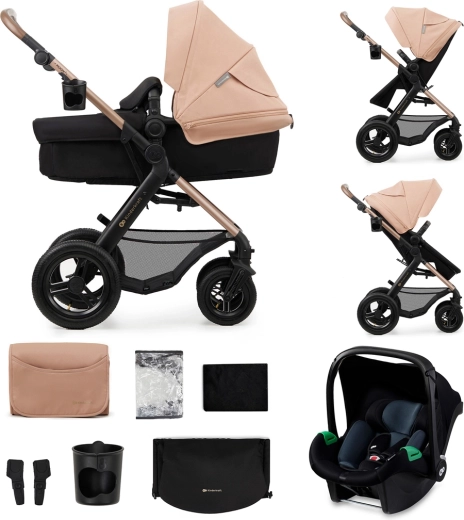 KINDERKRAFT MOOV 2 AIR 3-in-1 Combination Stroller – Sand Beige