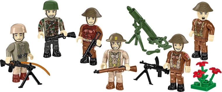 Sešas detalizētas minifigūriņas dinamiskām ainām