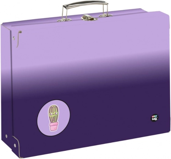 Koferītis skolas piederumiem OXY NEXT Ombre Purple, A4 formāts