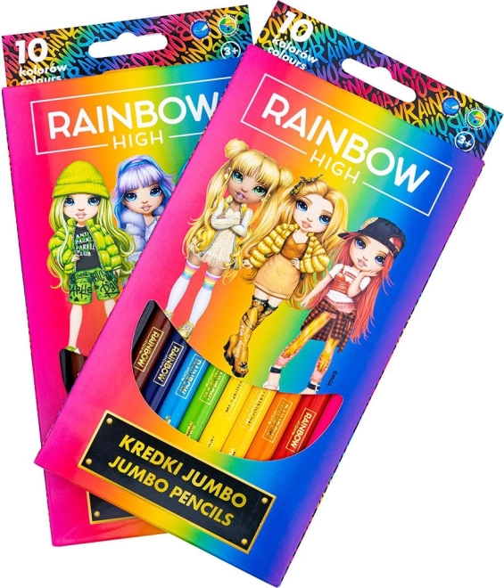 JUMBO krāsainie zīmuļi ASTRA Rainbow High 10 gab.