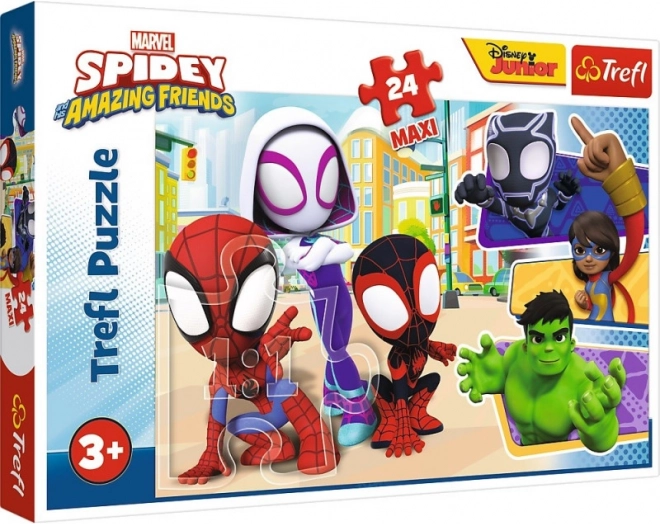 Maxi puzle 24 gab. Marvel Spidey un viņa apbrīnojamie draugi Trefl