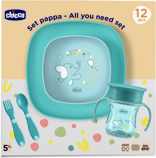 Chicco dining set for children 12m+ blue