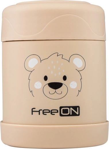 FreeON nerūsējošā tērauda termopārtikas trauks 350 ml, bēšs