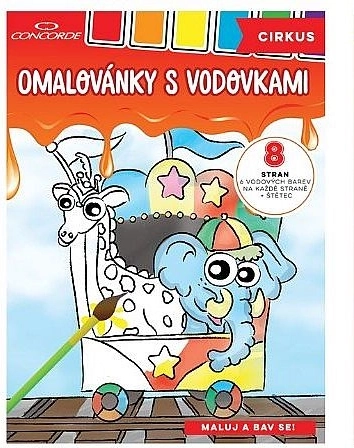 Krāsojamā grāmata ar akvareļiem CONCORDE Cirks A4