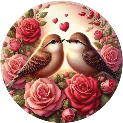 Round Puzzle Roses and Love 570 Pieces