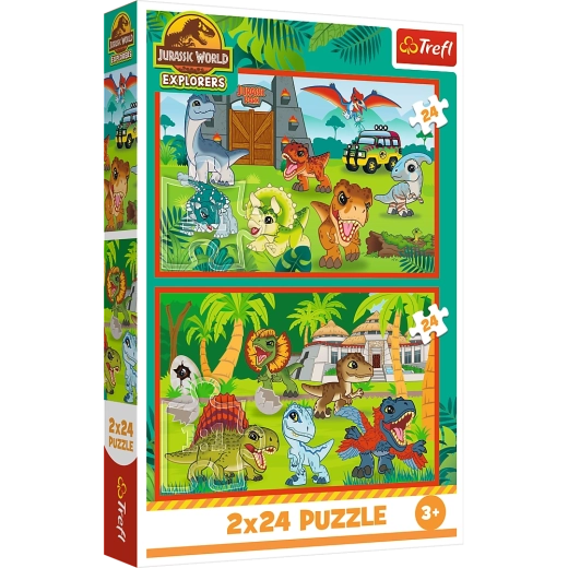 Puzzle 2x24 Little Dinosaurs Universal Jurassic World Trefl