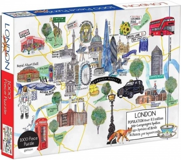 Puzle Londonas karte (1000 gabaliņi)