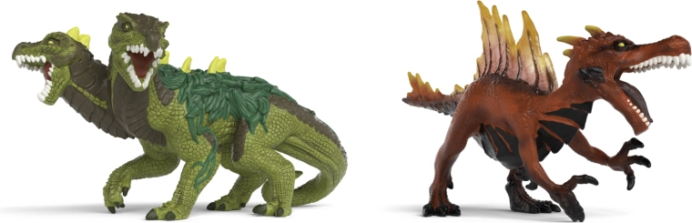 Figūriņu komplekts Uguns dinozaurs pret džungļu ķirzaku