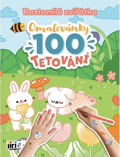 Krāsojamā grāmata un 100 tetovējumi: mīlīgi dzīvnieciņi