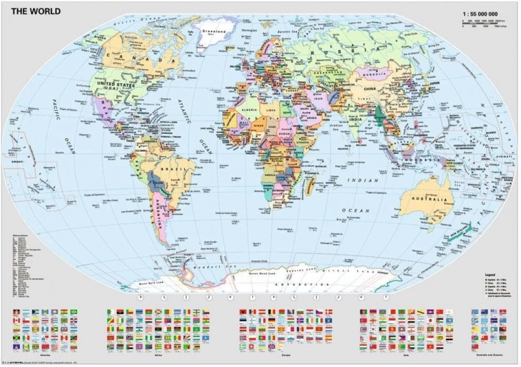 Ravensburger pasaules politiskā karte – 1000 gabaliņu puzle