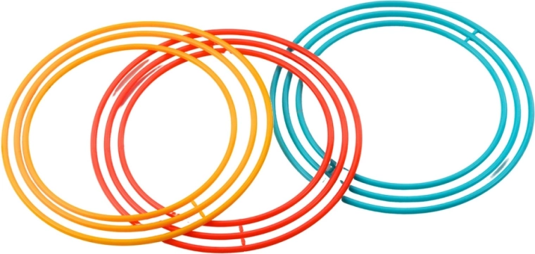 Krāsaini riņķi trīs izmēros