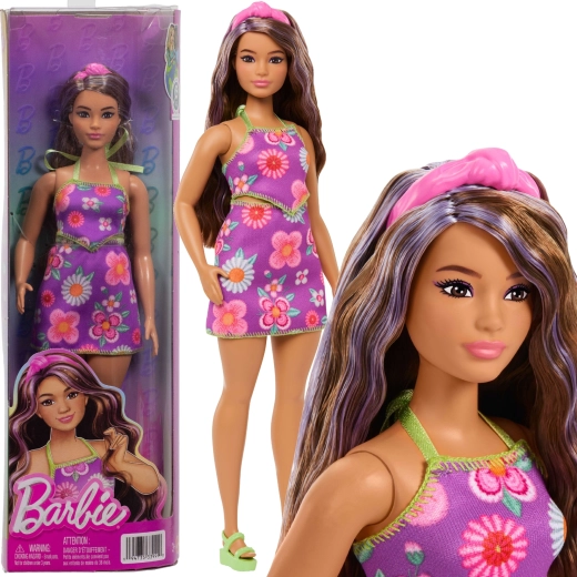 Barbie Fashionistas lelle ziedainā kleitā