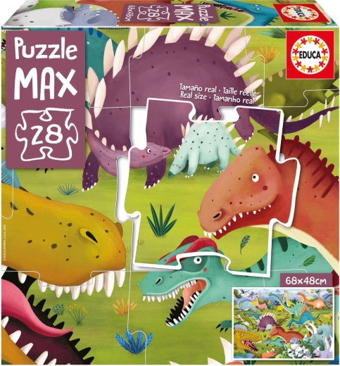 EDUCA Puzzle Dinosaurs 28 pieces