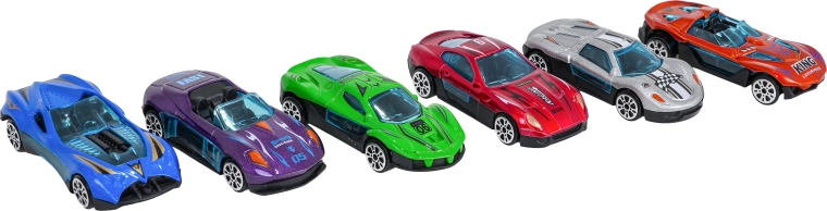 6 metāla mašīnītes komplektā