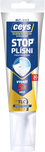 Silikona hermētiķis pret pelējumu 125 ml balts CEYS