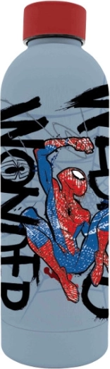 Nerūsējošā tērauda pudele ar 3D SPIDERMAN apdruku 500 ml