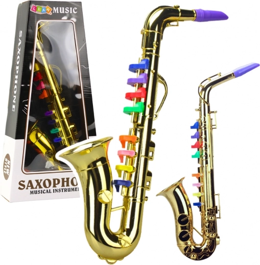 Bērnu mūzikas instruments – zelta saksofons