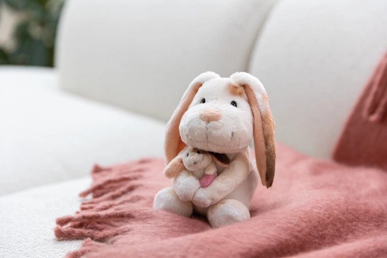 Soft plush and long ears for cuddling