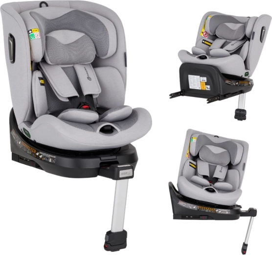 Petite&Mars grozāms autokrēsliņš Twistguard Pro i-Size gentle grey air 40–150 cm (0–36 kg)