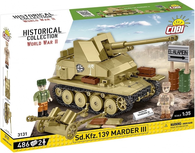 Konstruktors Sd.Kfz. Marder III – tanku iznīcinātājs (486 detaļas)
