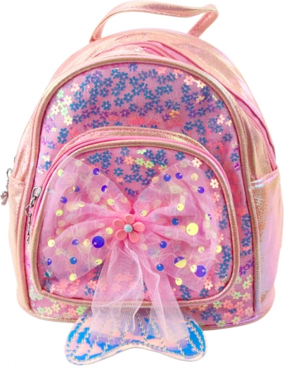 Child's Pink Backpack with Tulle Bow