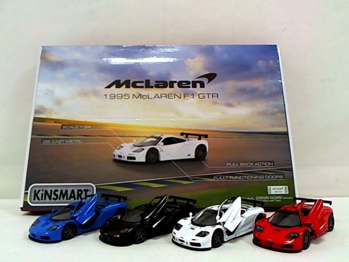 Auto McLaren F1 GTR 1995 ar atpakaļgaitu (pull-back), 4x4, 1:34 - 1 gab.