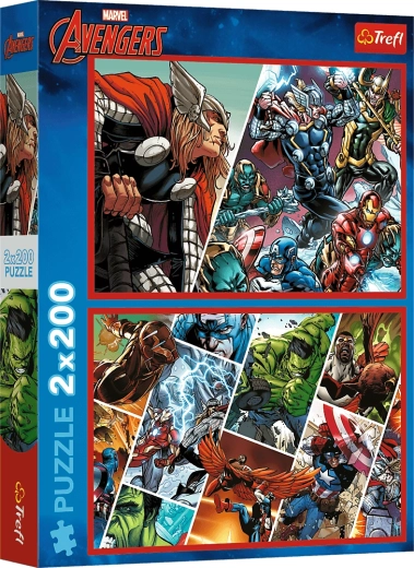 Puzle 2×200 gabali Avengers – pasaules aizstāvji MARVEL