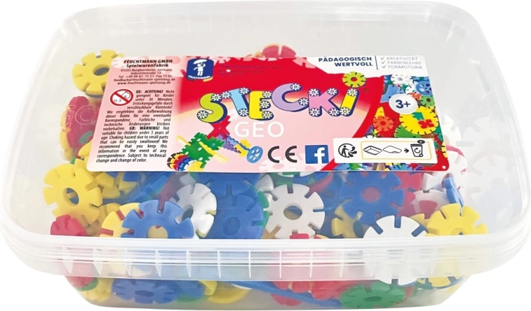 Universal building set Stecki – colorful geometric set for children