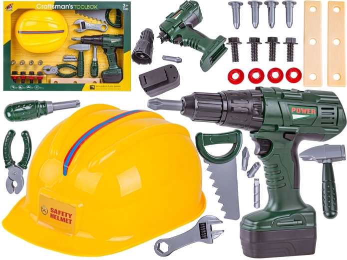 Children’s little handyman tool set with drill and accessories