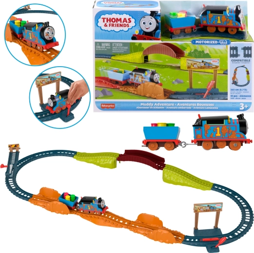 Fisher-Price Tomass un draugi: Tomasa dubļainais piedzīvojums ar piedziņu un sliedēm